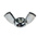 18mm Bright Zinc Plated Steel Wingnut, M4