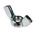 18mm Bright Zinc Plated Steel Wingnut, M4