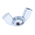 36mm Bright Zinc Plated Steel Wingnut, M8