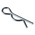 RS PRO 33mm Bright Zinc Plated Steel Retaining Clip, 9.5mm Diameter