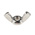 30mm Plain Stainless Steel Wingnut, M6, A4 316