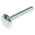 Bright Zinc Plated Steel Coach Bolt, M6 x 40mm