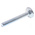 Bright Zinc Plated Steel Coach Bolt, M6 x 50mm