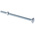 Bright Zinc Plated Steel Coach Bolt, M6 x 100mm
