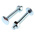 Bright Zinc Plated Steel Coach Bolt, M10 x 65mm