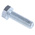 Zinc plated & clear Passivated Steel Hex, Hex Bolt, M6 x 20mm