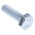 Zinc plated & clear Passivated Steel Hex, Hex Bolt, M6 x 20mm