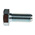 Zinc plated & clear Passivated Steel Hex, Hex Bolt, M8 x 20mm