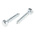 RS PRO Hex Coach Screw, Steel Bright Zinc Plated, 8mm x 40mm