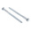 RS PRO Hex Coach Screw, Steel Bright Zinc Plated, 6mm x 90mm