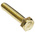 Plain Brass Hex, Hex Bolt, M8 x 40mm