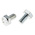 Zinc plated & clear Passivated Steel Hex, Hex Bolt, M6 x 10mm