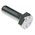 Zinc plated & clear Passivated Steel Hex, Hex Bolt, M8 x 25mm