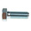 Bright Zinc Plated Steel, Hex Bolt, M16 x 45mm