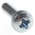 RS PRO Pozidriv Pan Steel Machine Screws DIN 7985, M3x10mm