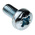 RS PRO Pozidriv Pan Steel Machine Screws DIN 7985Z, M6x12mm
