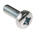 RS PRO Pozidriv Pan Steel Machine Screws DIN 7985Z, M6x16mm
