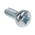 RS PRO Pozidriv Pan Steel Machine Screws DIN 7985Z, M4x10mm