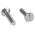 RS PRO Slot Countersunk A4 316 Stainless Steel Machine Screws DIN 963, M3x12mm