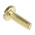 RS PRO Slot Pan Brass Machine Screws DIN 85, M4x12mm