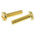 RS PRO Slot Pan Brass Machine Screws DIN 85, M4x16mm