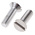 RS PRO Slot Countersunk A2 304 Stainless Steel Machine Screws DIN 963, M6x20mm