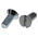 RS PRO Slot Countersunk Steel Machine Screws DIN 963, M5x12mm