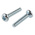 RS PRO Pozidriv Pan Steel Machine Screws DIN 7985Z, M2.5x12mm
