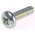 RS PRO Pozidriv Pan Steel Machine Screws ANSI B 18.6.3 No 4x3/8in