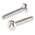 RS PRO Slot Pan Brass Machine Screws DIN 85, M2.5x12mm