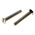 RS PRO Slot Countersunk Brass Machine Screw DIN 963, M6x40mm