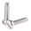 RS PRO Slot  Cheese Head Brass Machine Screws DIN 84, M2.5x10mm