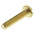 RS PRO Slot Pan Brass Machine Screws DIN 85, M4x20mm