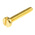 RS PRO Slot Pan Brass Machine Screws DIN 85, M4x25mm