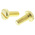 RS PRO Slot Pan Brass Machine Screws DIN 85, M5x12mm
