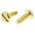 RS PRO Slot Pan Brass Machine Screws DIN 85, M6x16mm