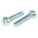 RS PRO Slot  Cheese Head Steel Machine Screws DIN 84, M2.5x10mm