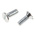 RS PRO Slot Countersunk Steel Machine Screws DIN 963, M3x8mm
