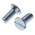 RS PRO Slot Countersunk Steel Machine Screws DIN 963, M4x10mm