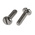 RS PRO Slot Pan A2 304 Stainless Steel Machine Screws DIN 85, M2.5x8mm