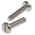 RS PRO Slot Pan A2 304 Stainless Steel Machine Screws DIN 85, M2.5x10mm
