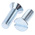 RS PRO Slot Countersunk Steel Machine Screws DIN 963, M6x20mm