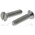 RS PRO Slot Countersunk A4 316 Stainless Steel Machine Screws DIN 963, M6x25mm