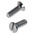 RS PRO Slot Countersunk A2 304 Stainless Steel Machine Screws DIN 963, M1.6x4mm