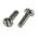 RS PRO Slot Pan A2 304 Stainless Steel Machine Screws DIN 85, M2x4mm