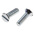 RS PRO Slot Countersunk Steel Machine Screws DIN 963, M3x10mm