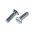 RS PRO Slot Countersunk Steel Machine Screws DIN 963, M3.5x12mm