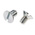 RS PRO Slot Countersunk Steel Machine Screws DIN 963, M4x6mm