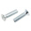 RS PRO Slot Countersunk Steel Machine Screws DIN 963, M8x30mm