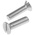 RS PRO Slot Countersunk A2 304 Stainless Steel Machine Screws DIN 963, M8x30mm